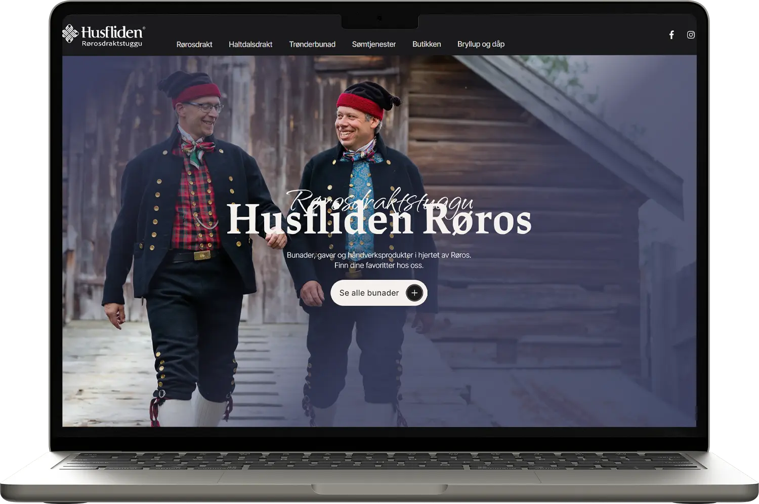 Husfliden Røros nettside