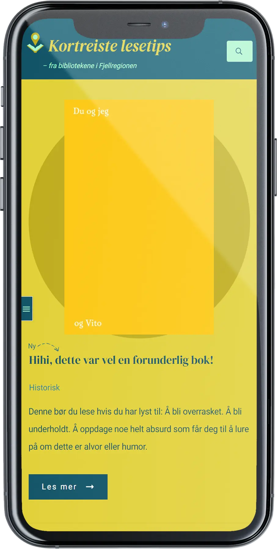 Kortreiste lesetips på mobil