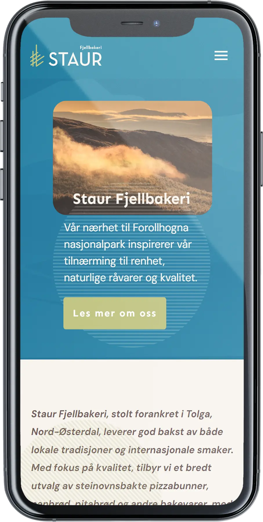 Staur Fjellbakeri på mobil