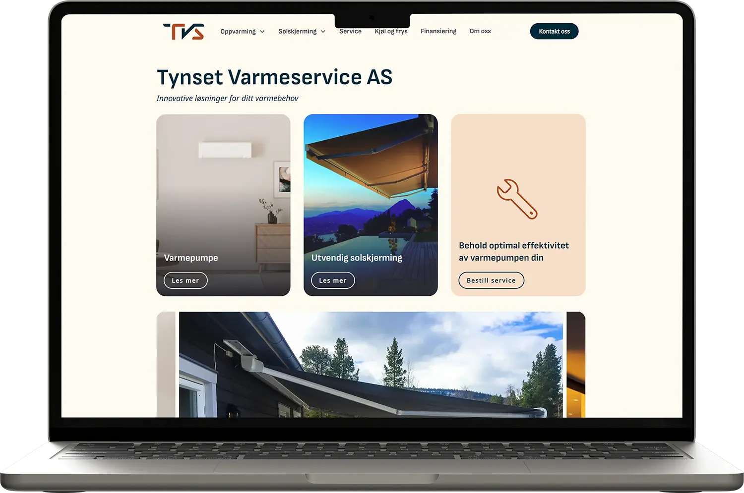 Tynset Varmeservice AS nettside